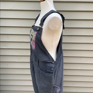 Vintage Retro Gray Romper Overall One Size